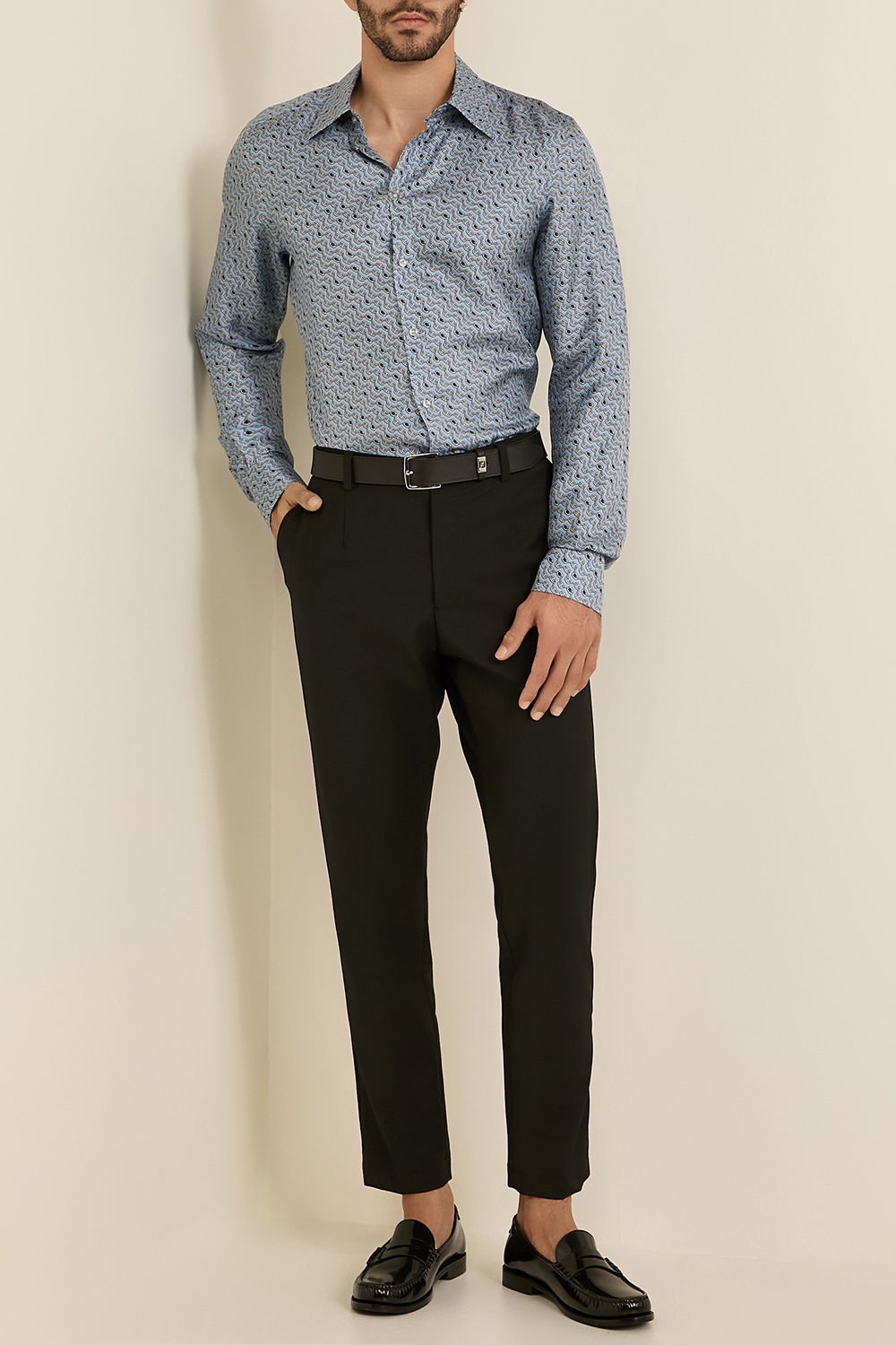 חולצה מכופתרת ממשי